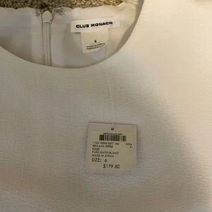 White size 6 Club Monaco shift Dress.